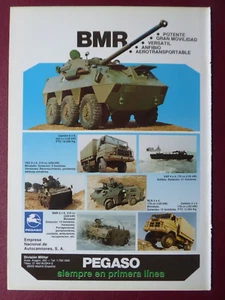 3/1986 PUB PEGASO BMR BLR VEC VAP TRUCK MILITARY TRUCK ORIGINAL SPANISCHE ANZEIGE - Bild 1 von 1