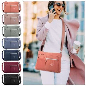Waterproof Messenger Cross Body Ladies Handbag Shoulder Bag Womens Large Purse - Picture 1 of 19