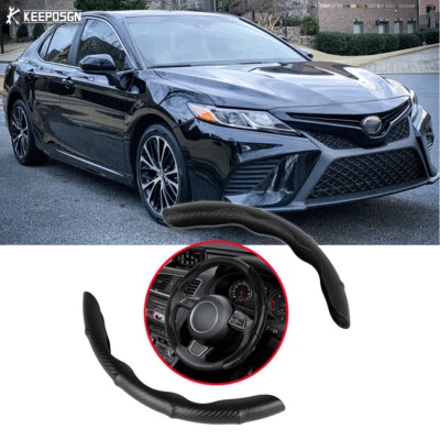 For Toyota Camry SE XSE LE Steering Wheel Cover Protector Non-Slip Carbon Look - Image 1 of 4