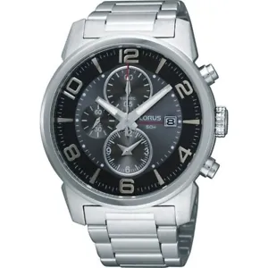 Lorus Chronograph Grey Dial Stainless Steel Bracelet Gents Watch RF871CX9 - Picture 1 of 1
