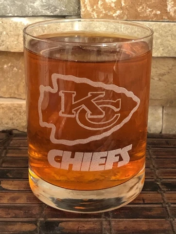 Kansas City Chiefs Collectible Whiskey Glass 8 Oz Cover