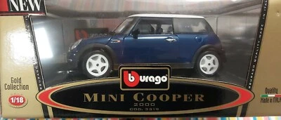  BBURAGO 1/18 MINI COOPER 2000 VERSIONE BLU - Immagine 1 di 2