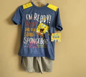 SpongeBob SquarePants Boys Shirt & Shorts Set Size 7 - Picture 1 of 6