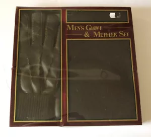 Royal-Scot Guanti Da Uomo Neri Maglia Set Sciarpe Marmitta, Vintage - Foto 1 di 2