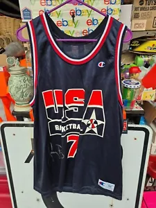 Camiseta deportiva Larry Bird firmada con autógrafo 1992 USA CHAMPIONS - Imagen 1 de 5