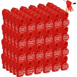 120 Pack Peg Hook Locks, 6mm Plastic Magnet Security Red Stop Lock Anti-theft... - Picture 1 of 8