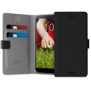 Puro Universal Slim Wallet Booklet Flip-Case Etui ochronne 360°Cases Czarne XL - Zdjęcie 1 z 1