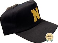 US Naval Academy Surplus Embroidered N Snapback Hat - Made In USA