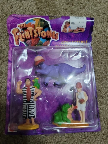 NEW THE FLINTSTONES Collectible FIGURE Set FRED WILMA DINO FLINTSTONE 1993 Cover