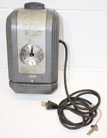 Antique Vintage International Time recording IBM Wall Clock Time "Punch" mdl 780 Cover