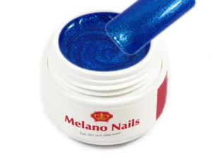 MELANO NAILS Gel UV Glitter Made in Germany 5 ml Glitter Blu Groovy
