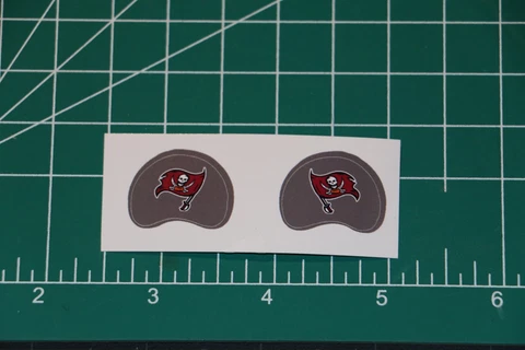1997-2013 DIE-CUT Tampa Bay Buccaneers Gumball Football Helmets DECAL SHEET ONLY Cover