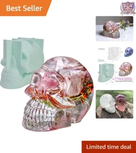 Silicone Skull Mold 3D Extra Large for Epoxy Resin Crafts Home Decor Halloween - Picture 1 of 8
