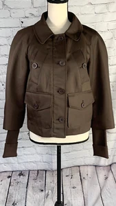 ETCETERA WOMEN’S JACKET BLAZER Brown CROPPED Zip & Buttons Front Pockets SIZE 4 - Picture 1 of 22