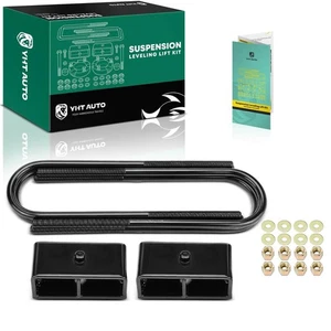 2" Rear Leveling Lift Kit with Blocks & U-Bolts for Ford F-250 F-350 Super Duty - Picture 1 of 9