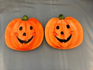 Jack O Lantern Plato de Caramelo Aperitivo Cerámica Baratija Halloween 6” Lote 2 - Imagen 1 de 7