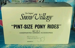 Department 56 Snow Village" Pint-Size Pony Rides" 5453-4, Original Box & Sleeve - Picture 1 of 3