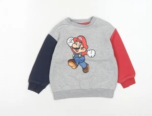 Marks and Spencer Boys Grey Cartoon Sweatshirt 2-3 Years - Picture 1 of 12