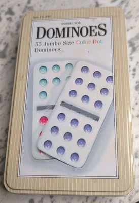 Double Nine Jumbo Size Color Dot Cardinal Dominoes Set - Image 1 of 4