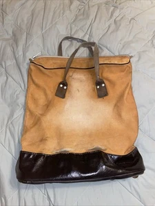 Bolso de Mano Vintage Raro Militar Hecho en EE. UU. Lona y Cuero A6944 - Imagen 1 de 17