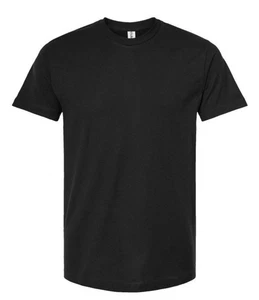 10er Pack T-Shirt einfarbig schwarz Tultex 202 unbedruckt 100% ringgesponnen Baumwolle Gr. L Tee - Bild 1 von 7