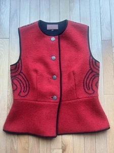 Gilet donna multicolore LAURIE JACOBI 100% pura lana scandinavo nordico taglia M - Foto 1 di 4