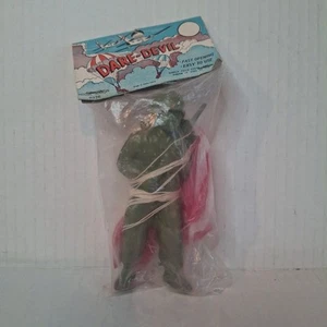 Vintage Dare-Devil Fallschirmspringen Kunststoff Spielzeug Figur Made in Hong Kong - Bild 1 von 5