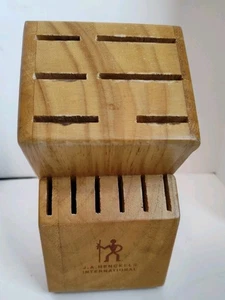J.A. Henckels International 12 Slot Wood Knife Cutlery Block  - Picture 1 of 6