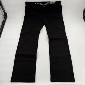 Aeropostle Bowery Slim Straight Denim Jeans Herren Größe 38x36 Schwarz Neu mit Etikett 5221 - Bild 1 von 9