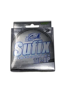 Sufix Performance Tip-Up Ice Braided Line 50lb 22.7kg Black Neon HTP Braid New - Picture 1 of 2