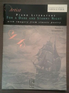 Piano Literature Book For A Dark & Stormy Night Faber & Faber Intermediate - Picture 1 of 1