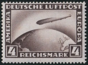 F-EX40213 GERMANY 1928 MNH 4mk ZEPPELIN GLOBE. - Picture 1 of 2
