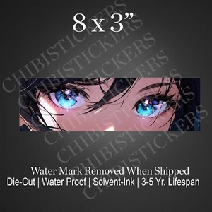 Anime Blue Eyes Waifu Peeker Vinyl Sticker Waterproof Decal Anime Girl - Bild 1 von 2