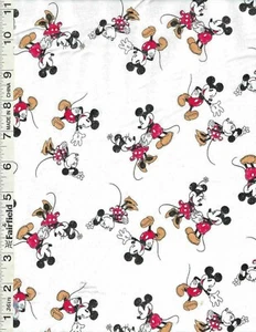 Disney White Mickey Minnie Scattered Allover by Springs Creative bty - Picture 1 of 1