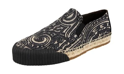 ETRO Paisley Alpargatas Zapatos - 1131679530100 Negro Beige NUEVO - US 10 EU 40 Foto 1 de 4
