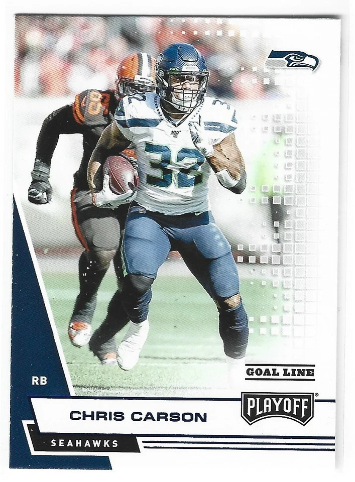 CHRIS CARSON 2020 PLAYOFF GOAL LINE SEAHAWKS OKLAHOM STATE COWBOYS S4 - Image 1 of 1