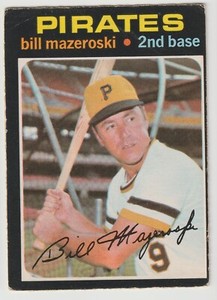 1971 OPC Bill Mazeroski Card #110 Pittsburgh Pirates