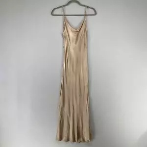 Shona Joy Women Bias Cowl Dress 4 Gold La Lune Sleeveless Midi Slip Sleeveless * - Picture 1 of 10
