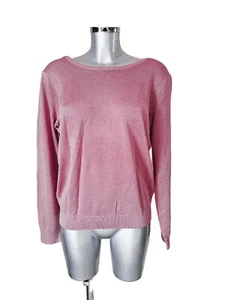 Paule Ka - Bubble Gum Sweater With Gold Threads Size L / 40FR - New - Picture 1 of 8