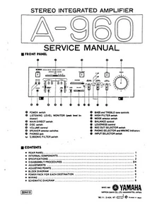 Service Manual-Anleitung für Yamaha A-960  - Bild 1 von 1