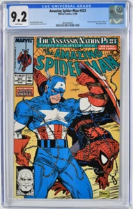 AMAZING SPIDER-MAN 323 CGC 9.2 1989 CAPTAIN AMERICA TODD MACFARLANE COVER - Picture 1 of 3