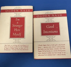 I’m A Stranger Here Myself c/1938 and Good Intentions c/ 1942 by Ogden Nash - Foto 1 di 8