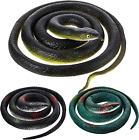 3 Pieces Large Rubber Snakes Realistic Fake Snake Toys for Garden Props to Keep 