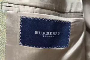 BURBERRY light Green Men's Blazer Jacket size 46L see description! - Picture 1 of 8