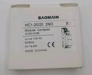 Modular Contactor HC1-20/20 110V 20A 2 Pole 2NO Universal Circuit Control  - Picture 1 of 4