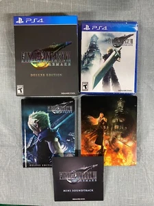 PlayStation 4 Final Fantasy VII Remake Deluxe Edition CIB Open Box Sealed Game - Picture 1 of 2