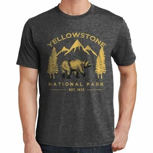 Yellowstone National Park T-Shirt Wyoming Montana Idaho Hike Climb Camp 04016 - Picture 1 of 17