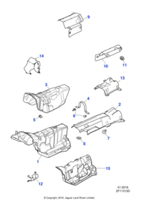 Jaguar Genuine Under Floor Heatshield XF 2.2D 2.7D 3.0D 4.2 2.0 3.0 5.0 XFR-S - Picture 1 of 7