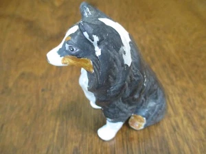 VINTAGE KERAMIK COLLIE/HUND FIGUR 3 1/4" hoch x 2 1/2" lang x 2" tief - UNMARKIERT - Bild 1 von 9
