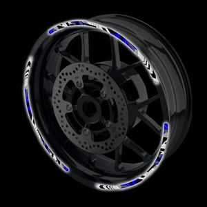 SH25 Blue 17 INCH REFLECTIVE RIM STICKER For Honda CB400SF Super Four 19 20 - Picture 1 of 5